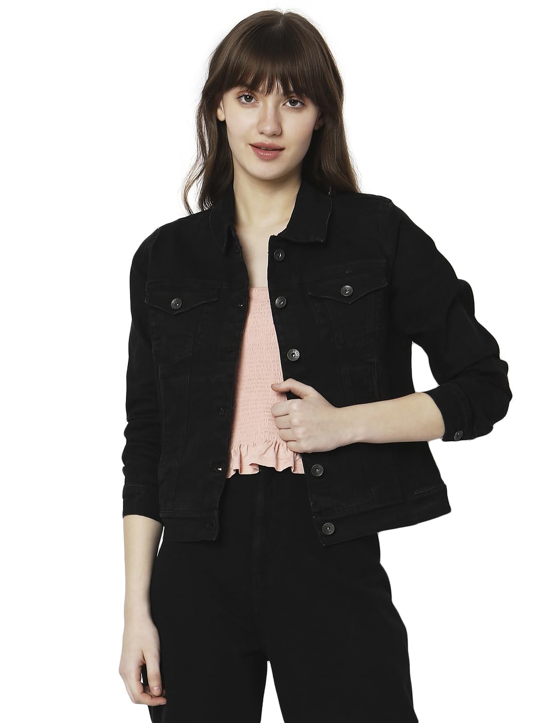 Women's Cotton Blend Regular Fit Jacket