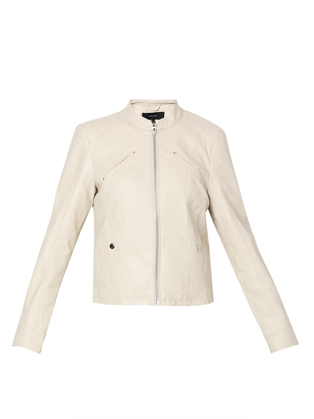 Women's Regular Fit Beige Jacket - Image 7