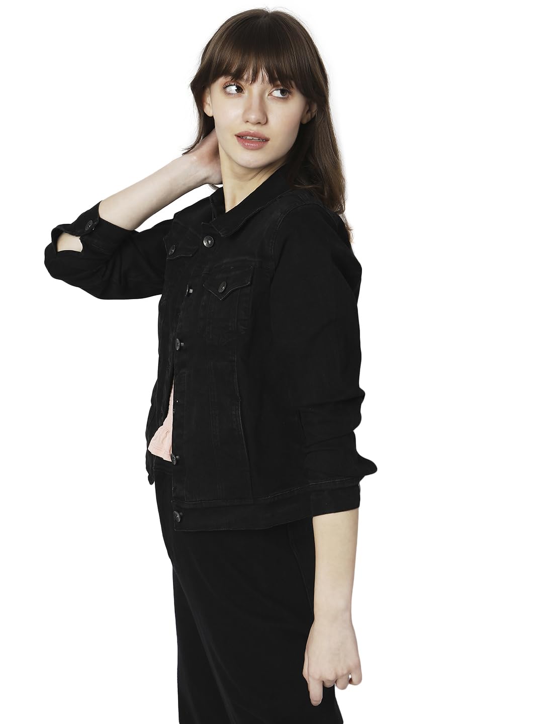 Women's Cotton Blend Regular Fit Jacket - Image 3