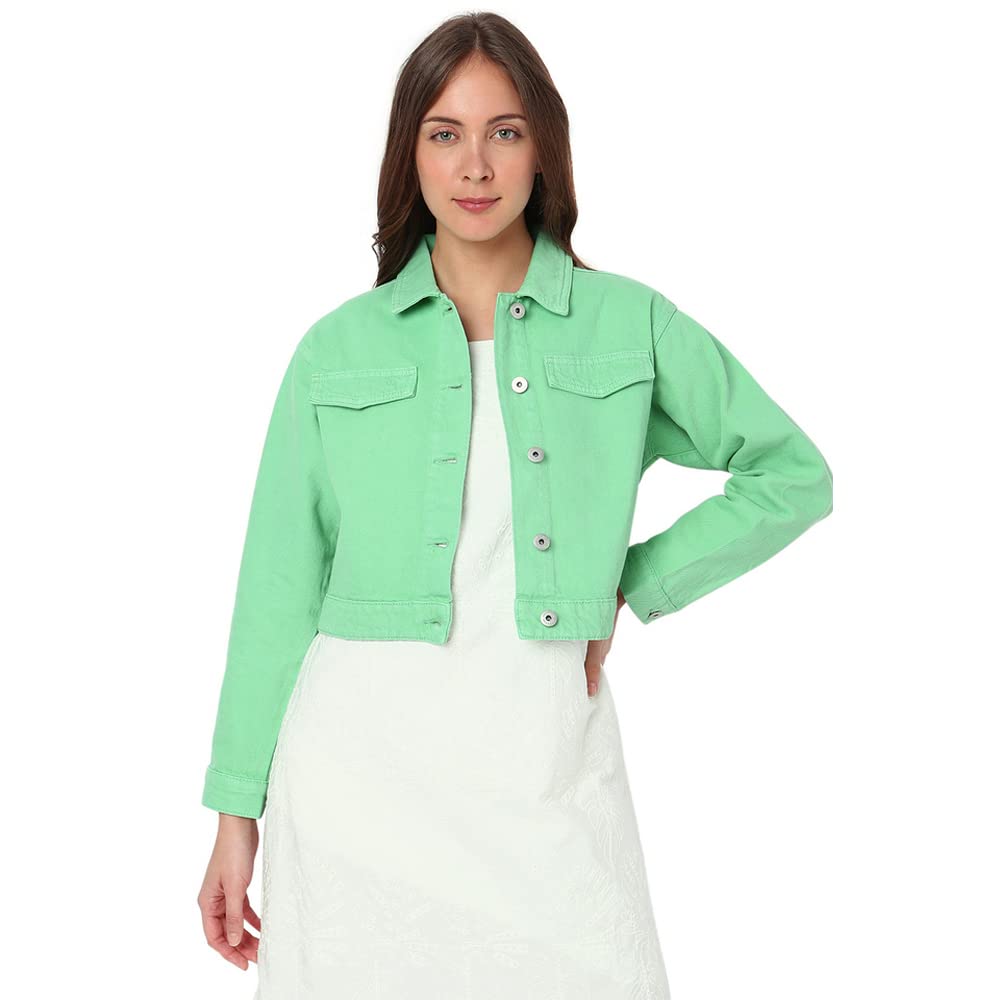 Denim Cotton Regular Fit Women's Casual Jacket