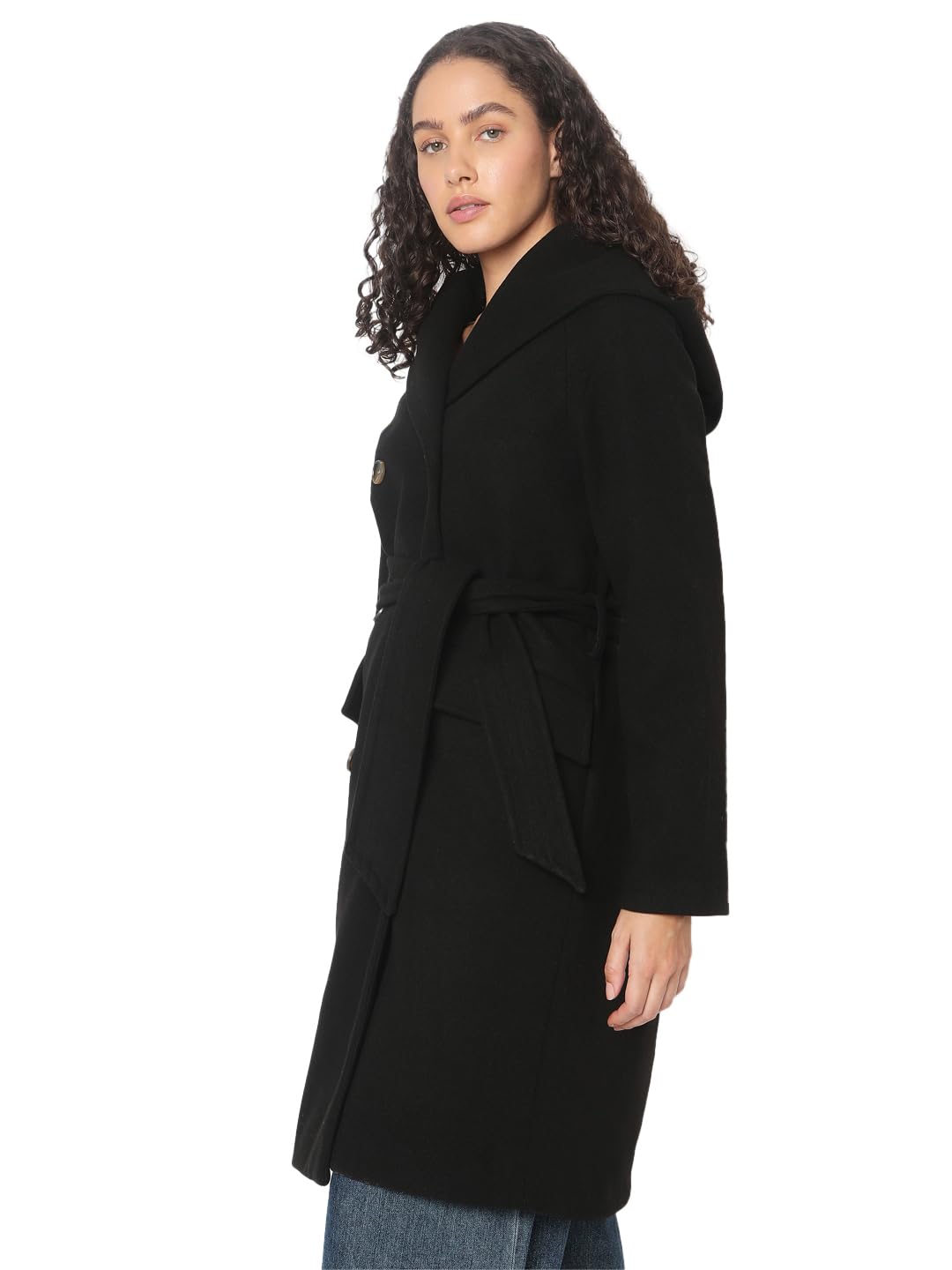 Polyester Women's Standard Length A-Line Coat - Image 3