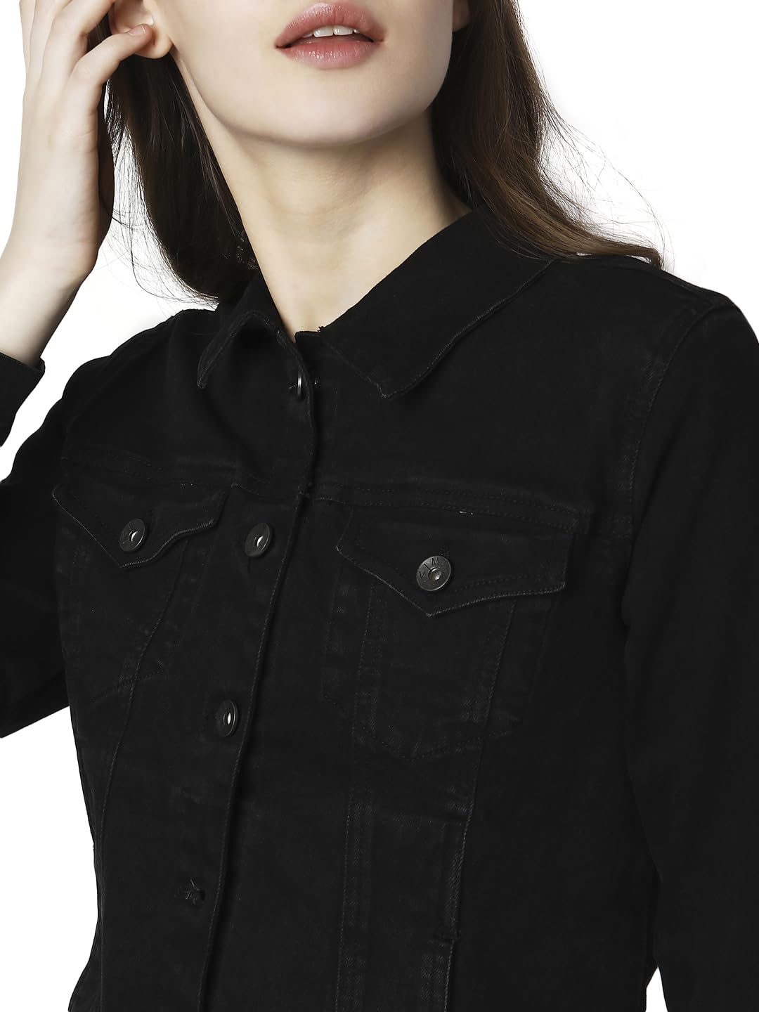 Women's Cotton Blend Regular Fit Jacket - Image 6