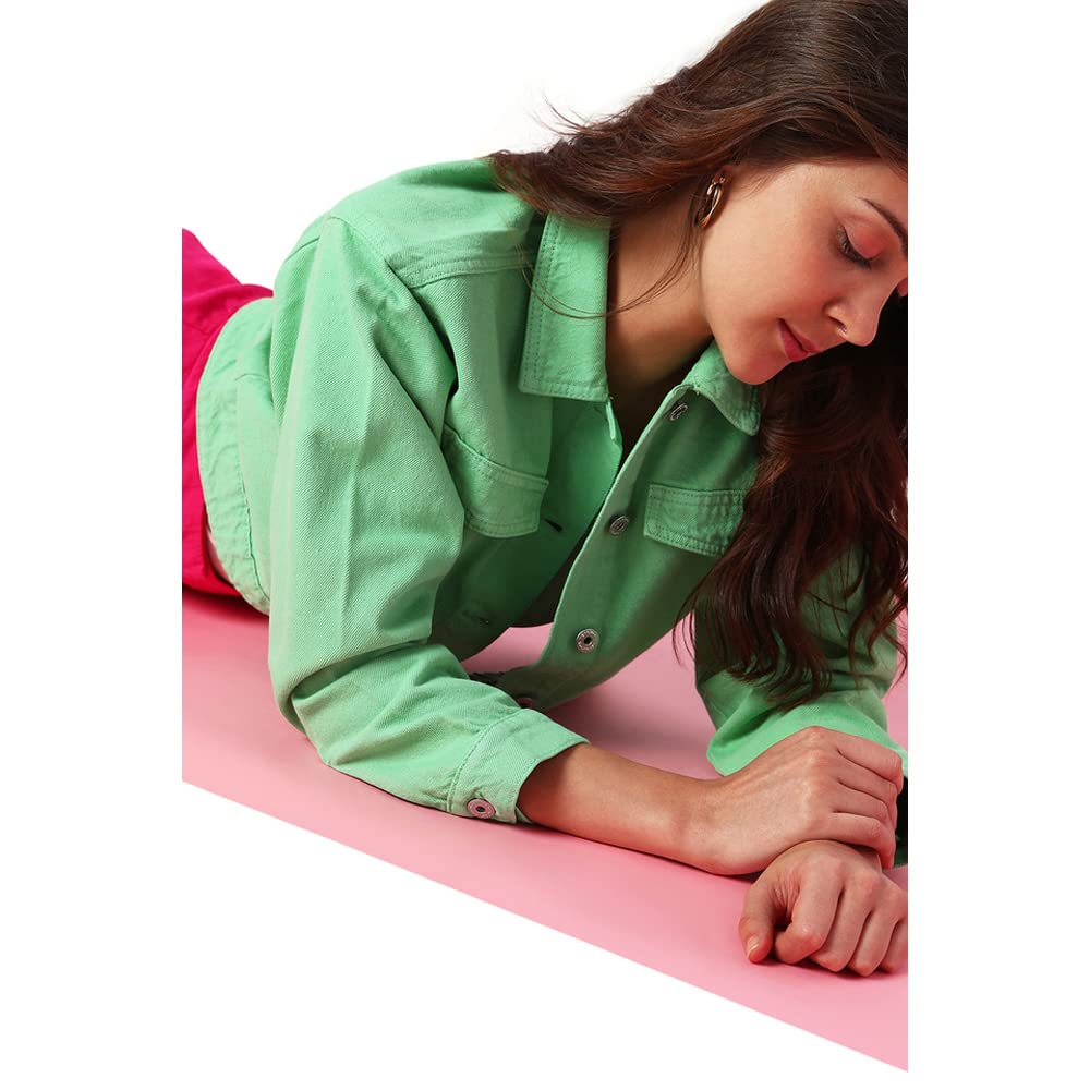 Denim Cotton Regular Fit Women's Casual Jacket - Image 5