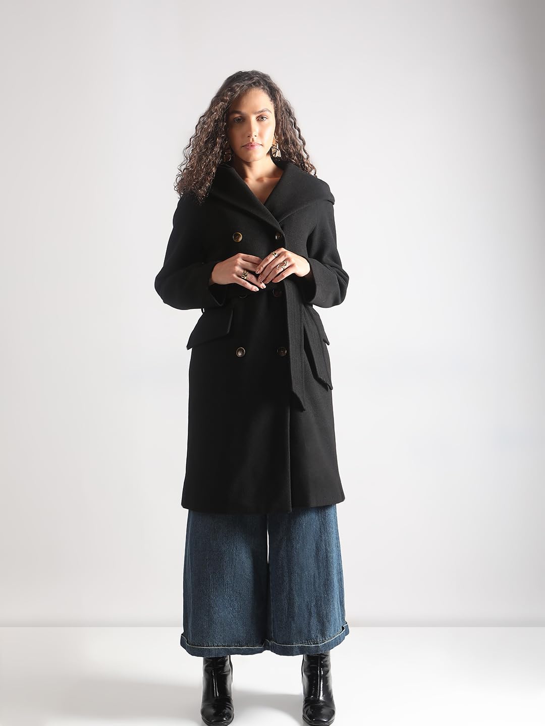Polyester Women's Standard Length A-Line Coat - Image 2