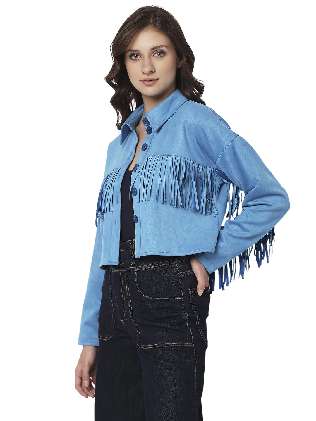 Polyester Women's Standard Length Casual Jacket - Image 3