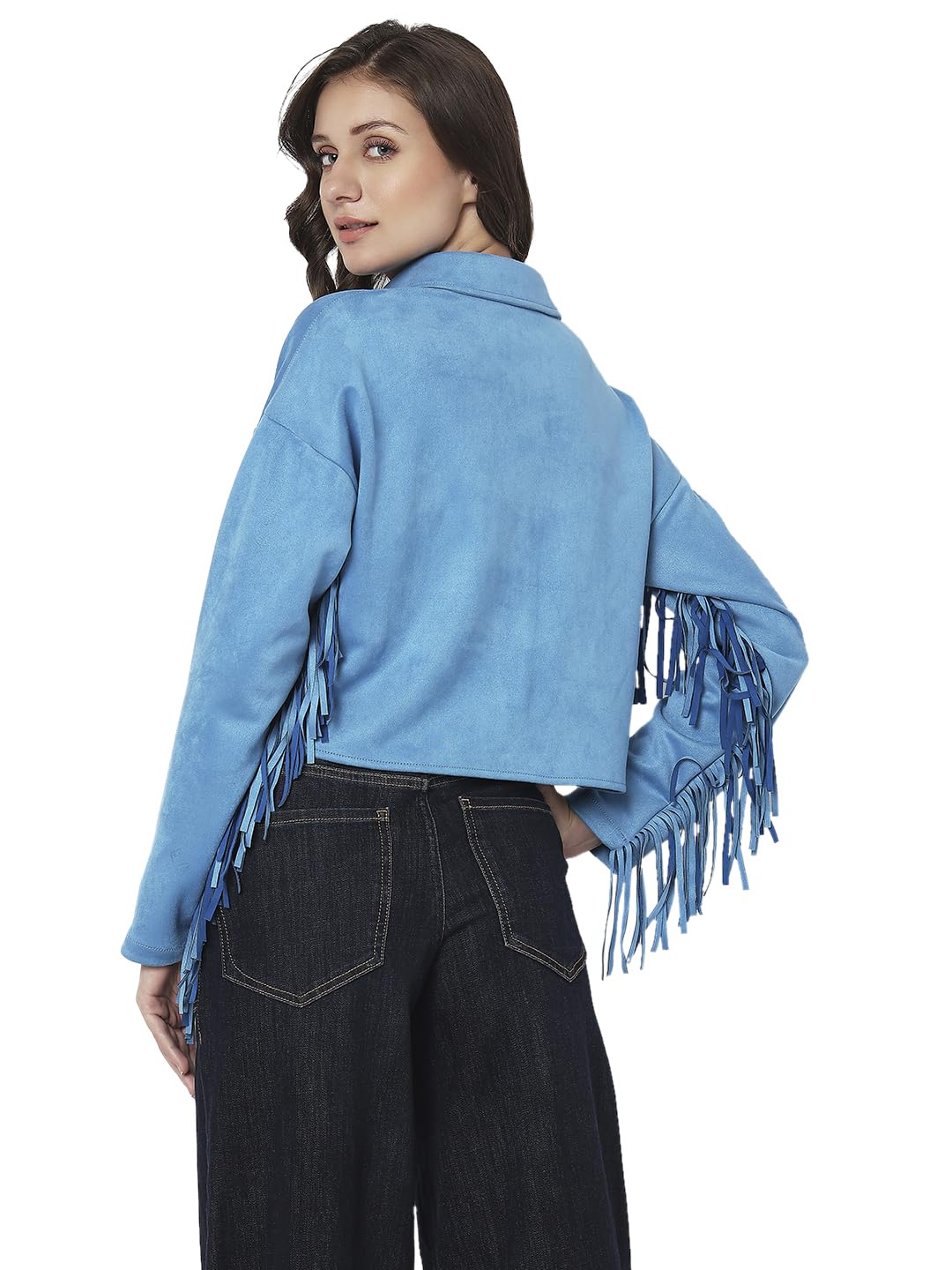 Polyester Women's Standard Length Casual Jacket - Image 4