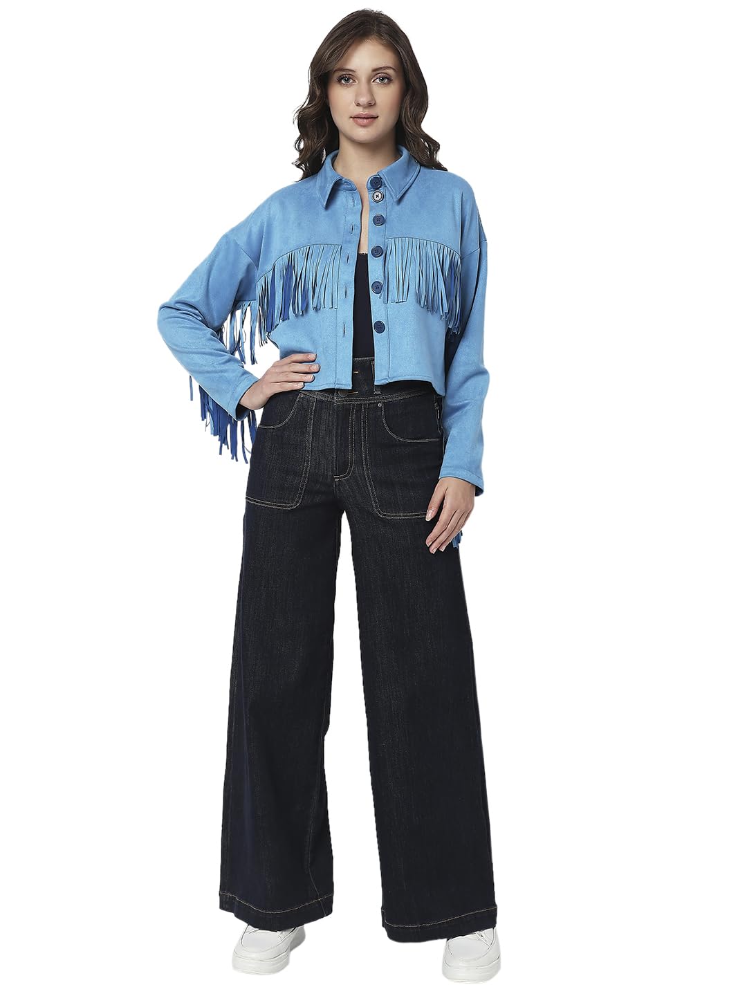 Polyester Women's Standard Length Casual Jacket - Image 5