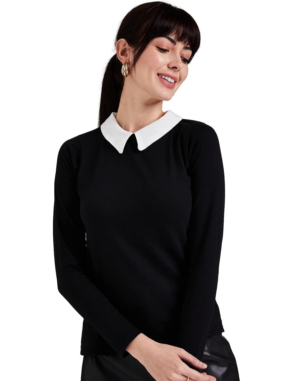 Women's Cotton Full Sleeve Collared Regular Fit Top - Image 7