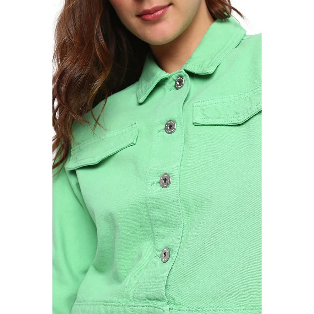 Denim Cotton Regular Fit Women's Casual Jacket - Image 6