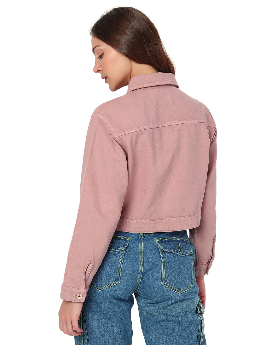 Denim Cotton Regular Fit Women's Jacket - Image 4