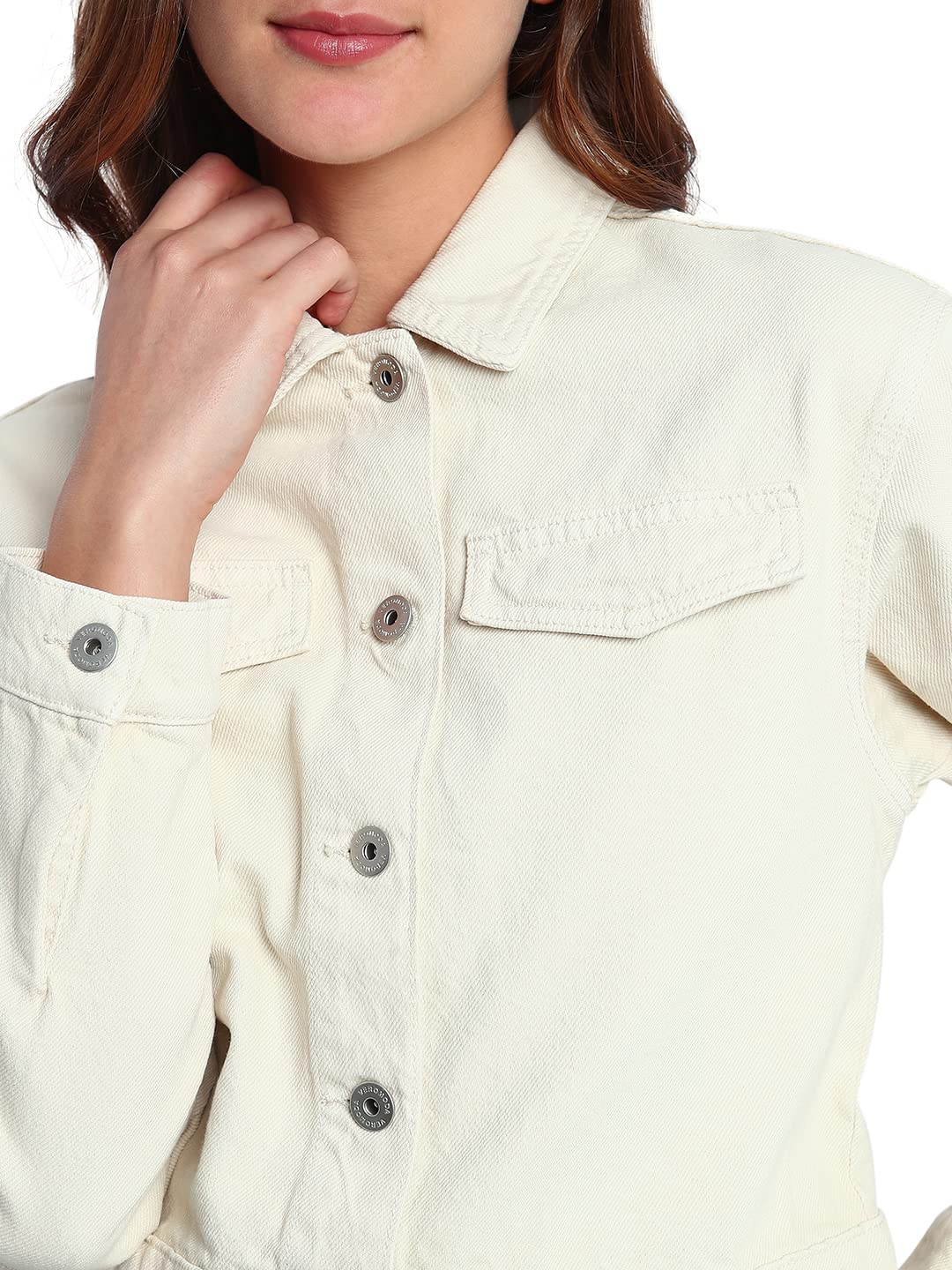 Denim Cotton Regular Fit Women's Jacket - Image 6