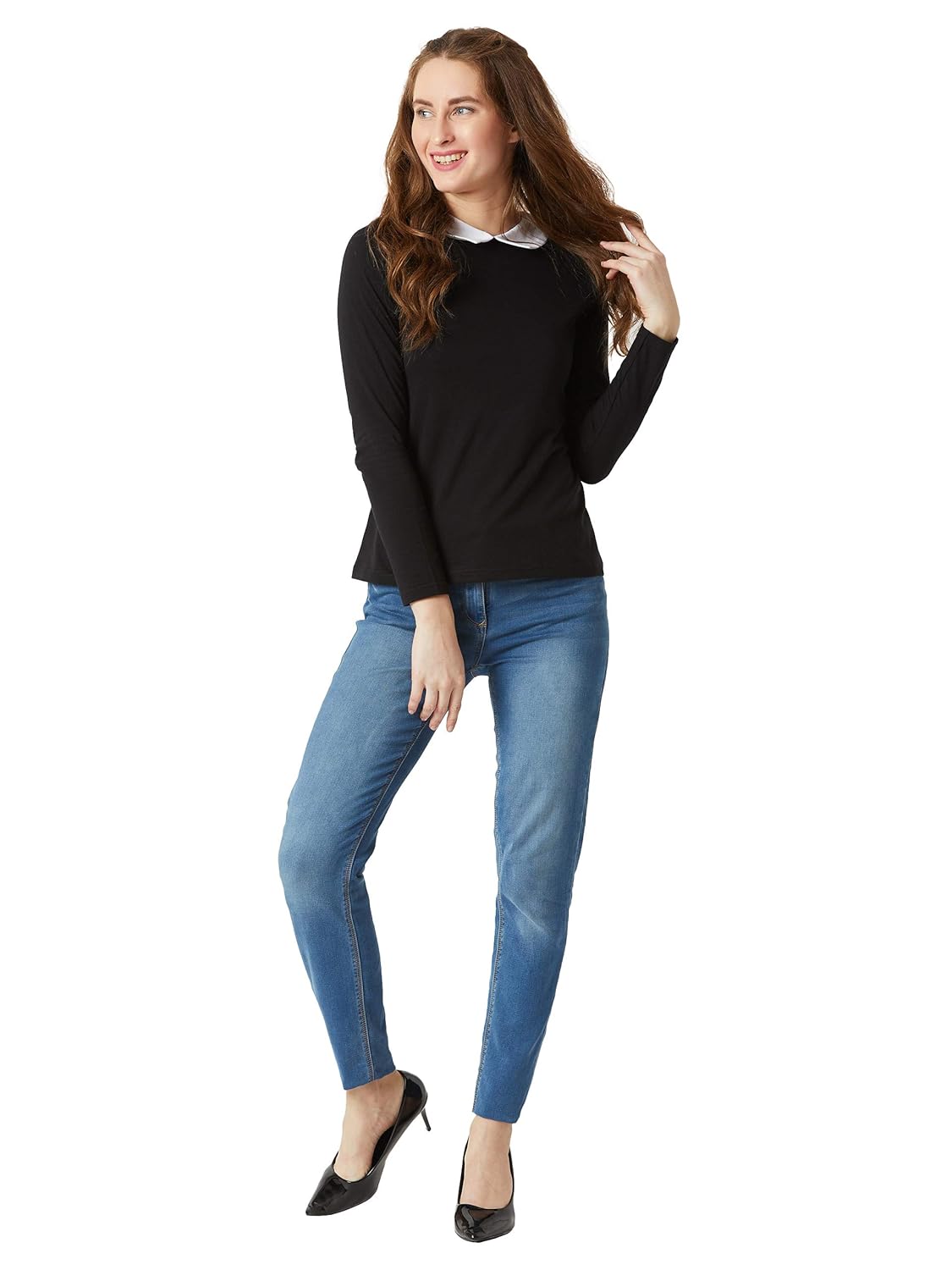 Women's Cotton Full Sleeve Collared Regular Fit Top - Image 9