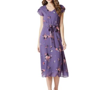 Women's Georgette Fit and Flare Midi Dress