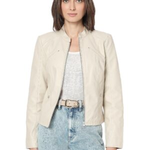Women's Regular Fit Beige Jacket