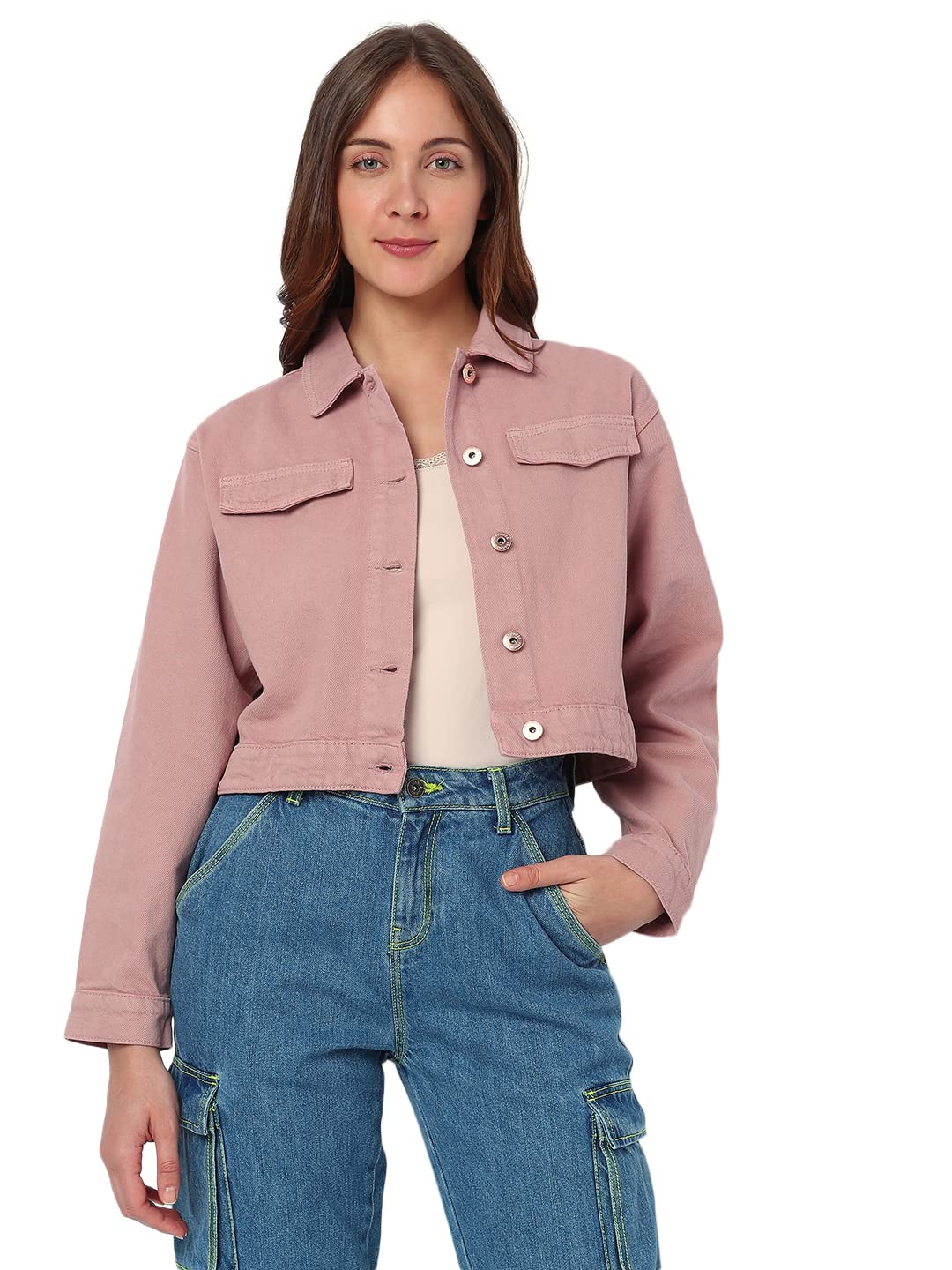Denim Cotton Regular Fit Women's Jacket