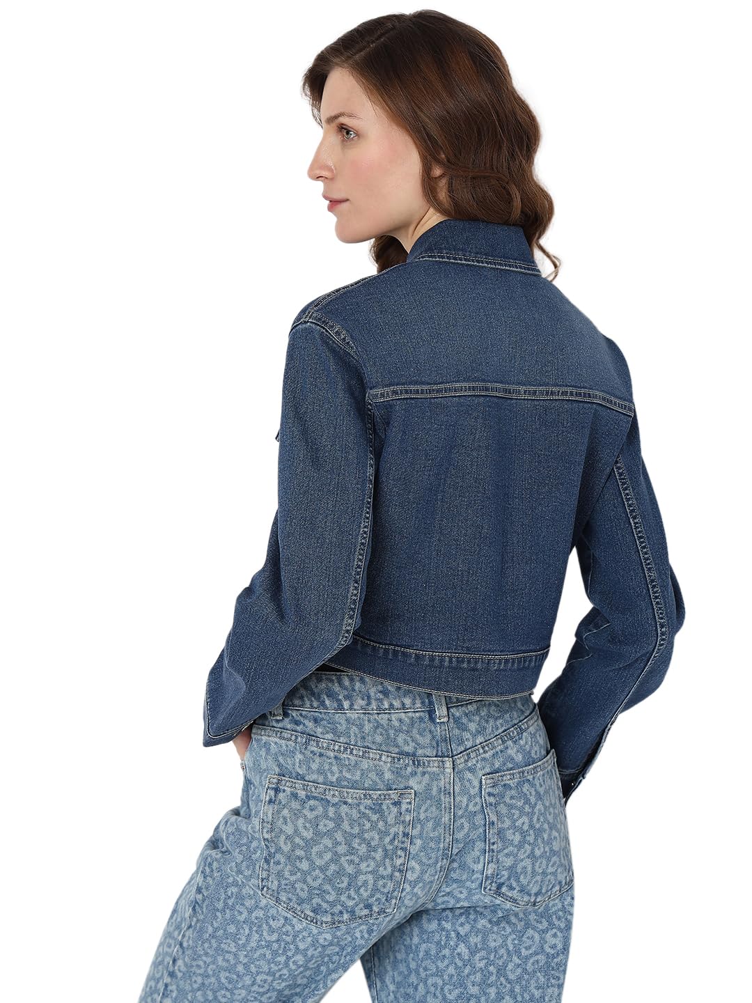 Women's Standard Length Denim Jacket - Image 4