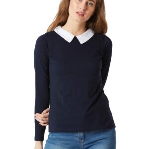 Women's Cotton Full Sleeve Collared Regular Fit Top