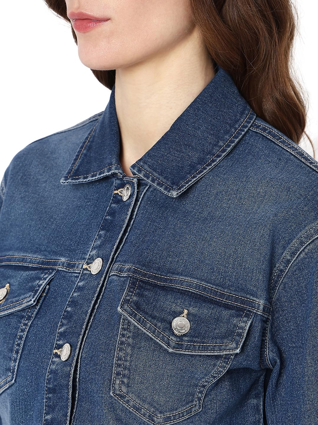 Women's Standard Length Denim Jacket - Image 8