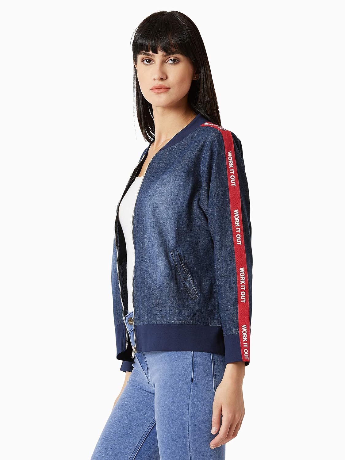 Women's Denim Regular Fit Jacket - Image 3