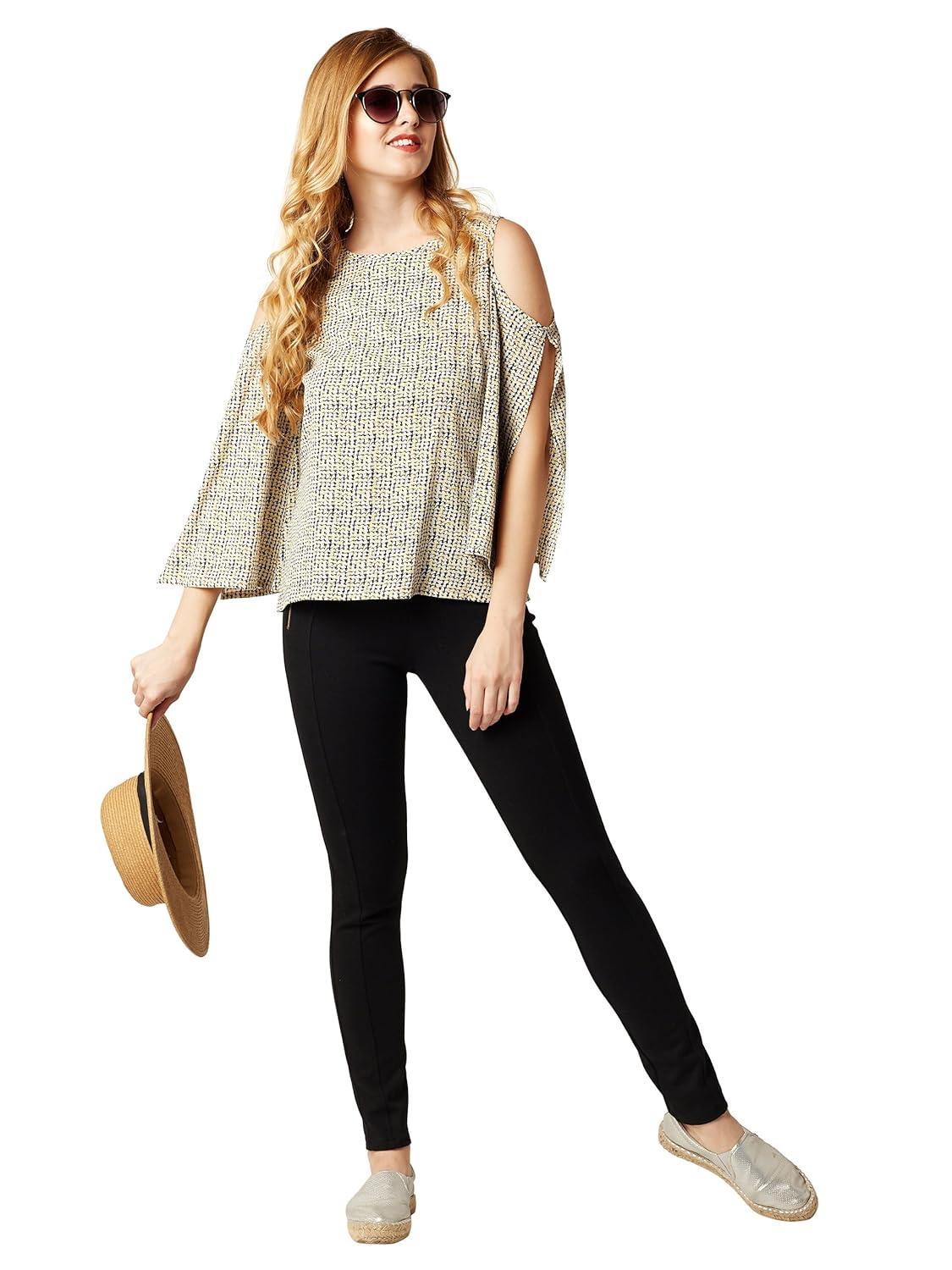 Women's Coral Ribbed Cold Shoulder Relaxed Fit Top - Image 3