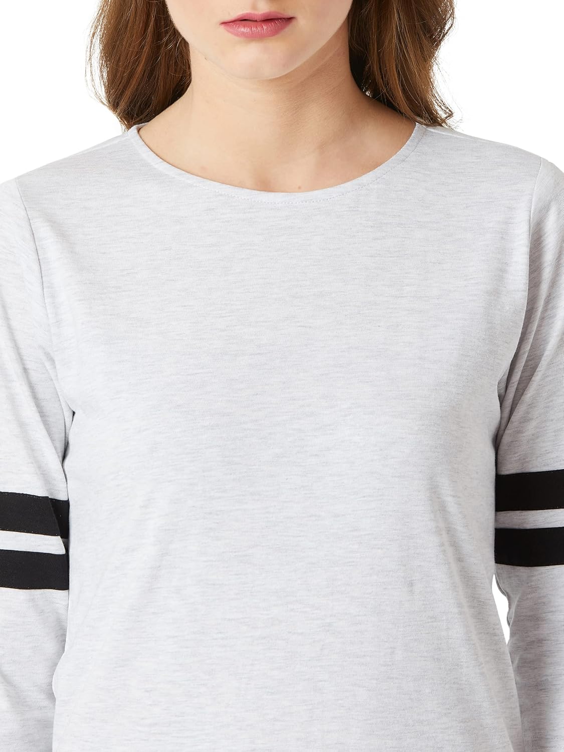 Women's Super Soft Solid Round Neck 3/4th Sleeves Paneled Color Block Mini Shift Dress - Image 10