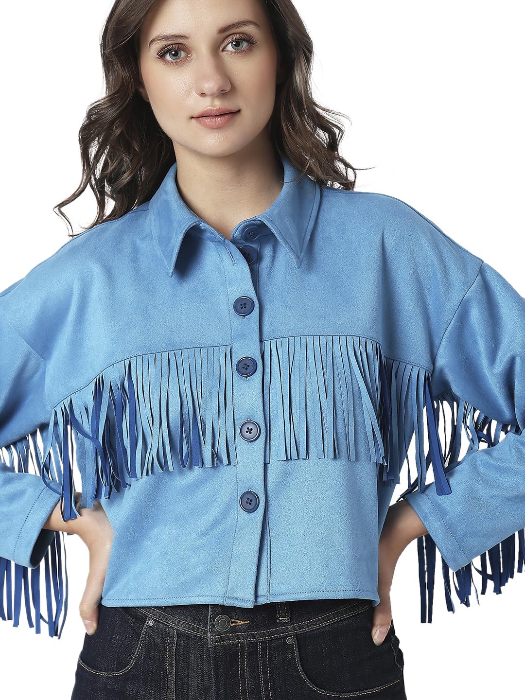 Polyester Women's Standard Length Casual Jacket - Image 6