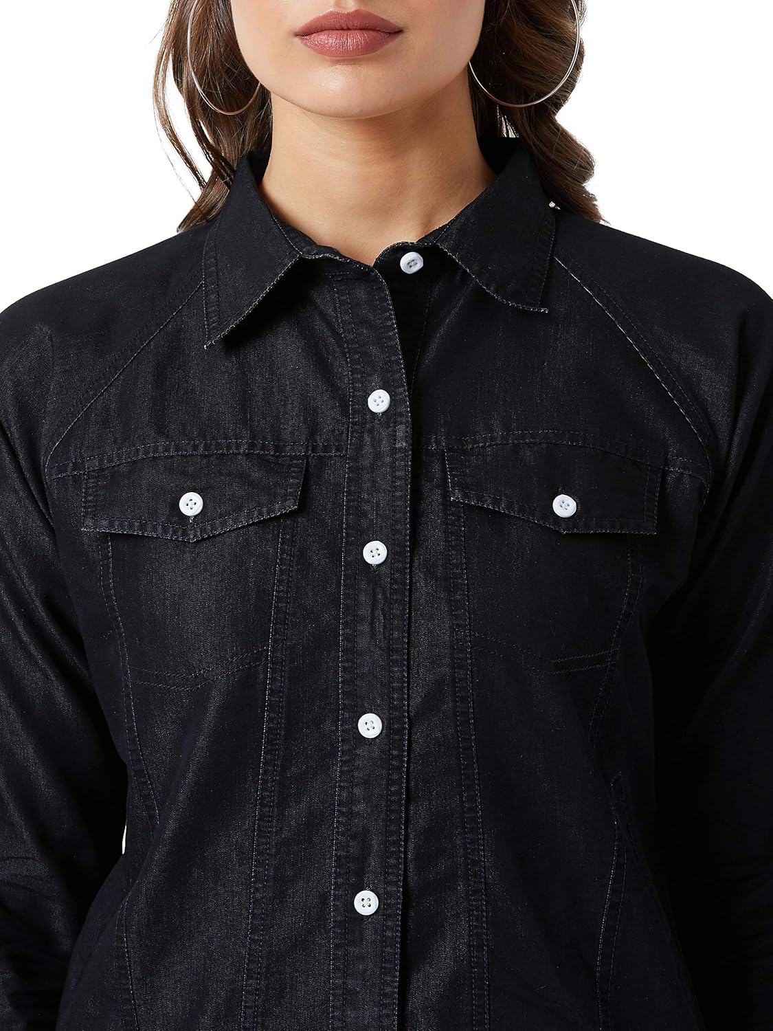 Women's Denim Blouson Regular Fit Jacket - Image 5