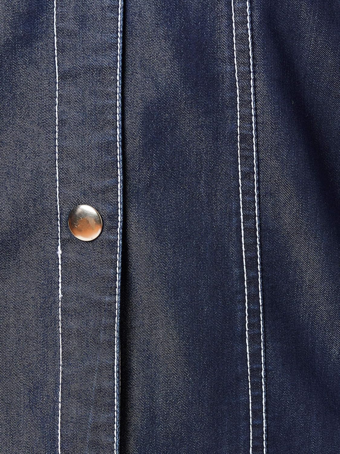 Women's Navy Collared Neck Full Sleeve Solid Bomber Regular Length Denim Jacket - Image 5